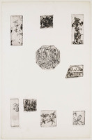 KG 1985 005
<br/>
Blad met negen etsen
<br/>
<em>Huismans, Sipke (1938)</em>